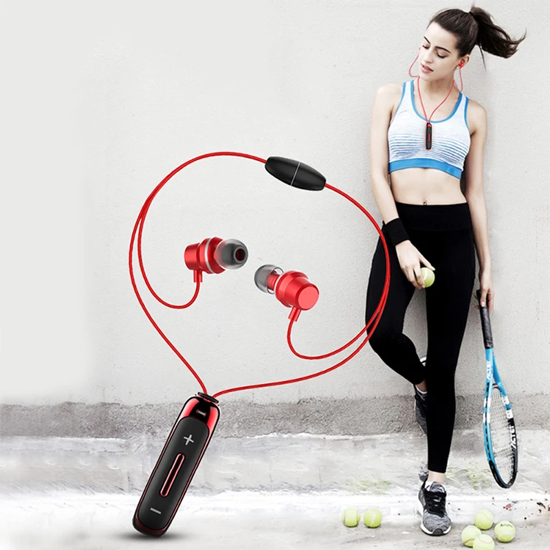 

In-ear Earphone Wireless Bluetooth Earphones with Microphone Sports Fitness Bass Magnetic Earpiece Earbuds for Phone Music