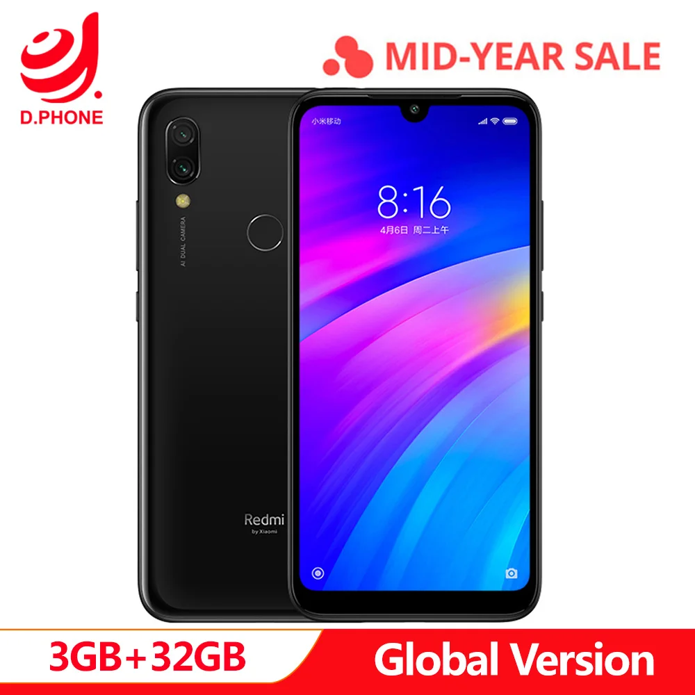 النسخة العالمية Xiaomi Redmi 7 3 GB RAM 32 GB ROM أنف العجل 632 الثماني النواة 12MP 6.26 \ النسخة العالمية Xiaomi Redmi 7 3 GB RAM 32 GB ROM أنف العجل 632 الثماني النواة 12MP 6.26 \