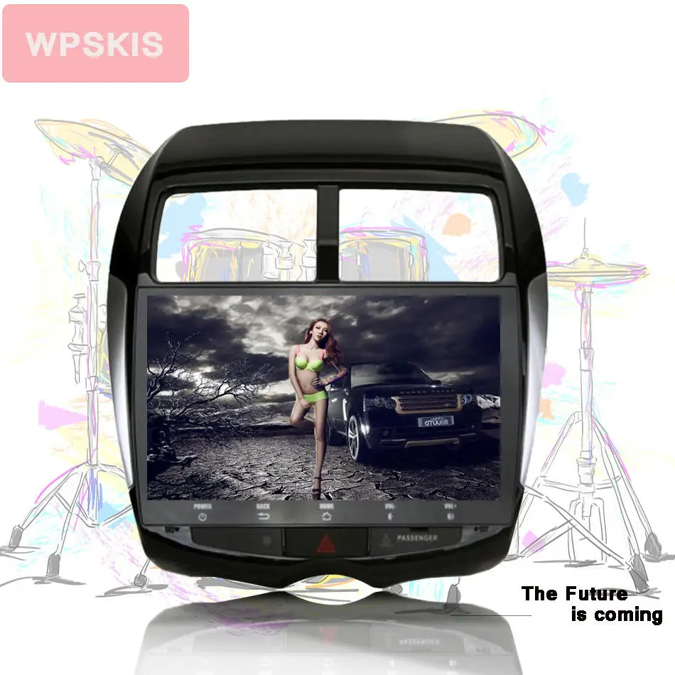 Sale 10.2 inch Android 8.1 Octa Core 2GB RAM+32GB ROM Car DVD Player For Mitsubishi ASX 2011-2018 GPS Navi Radio Stereo Head unit 1