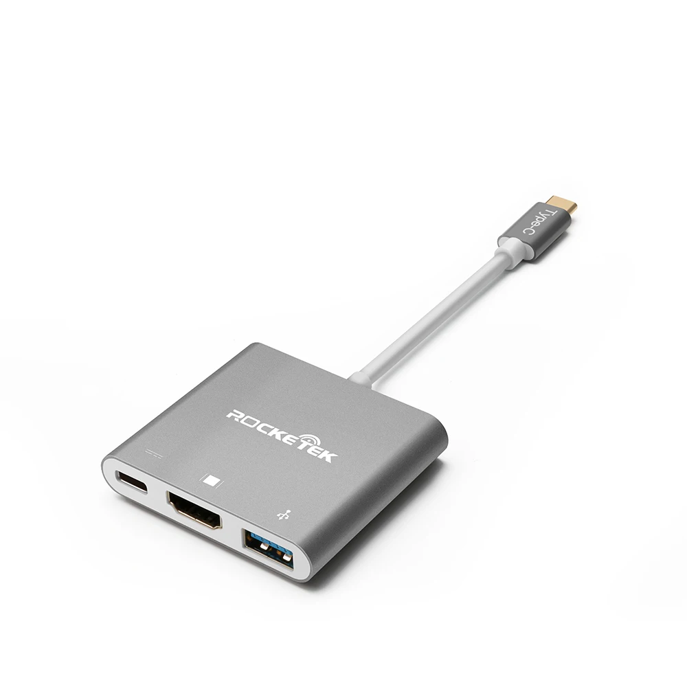 Rocketek портативная док-станция USB-C тип-c к HDMI адаптер концентратор конвертер 4 к HD передача для Kind переключатель NS/samsung S8/Mac Pro