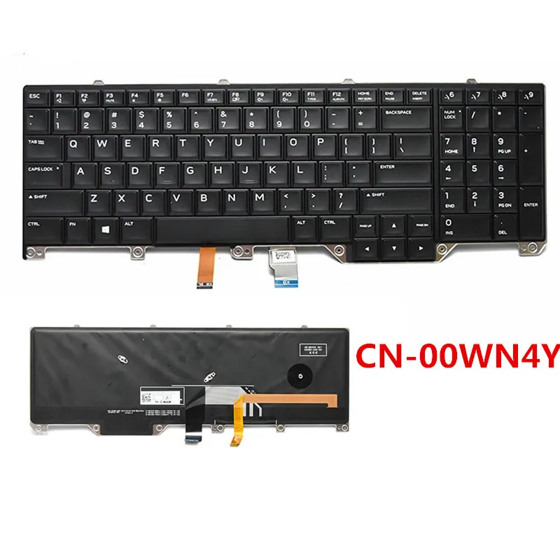 New US keyboard for Dell Alienware series 17X R4 with backllit black CN 00WN4Y 0WN4Y free