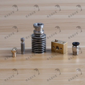 

Lite 6 bowden hotend Extruder kit for Reprap 3D printer All-metal 0.4 Nozzle 1.75mm filament with PTFE tupe