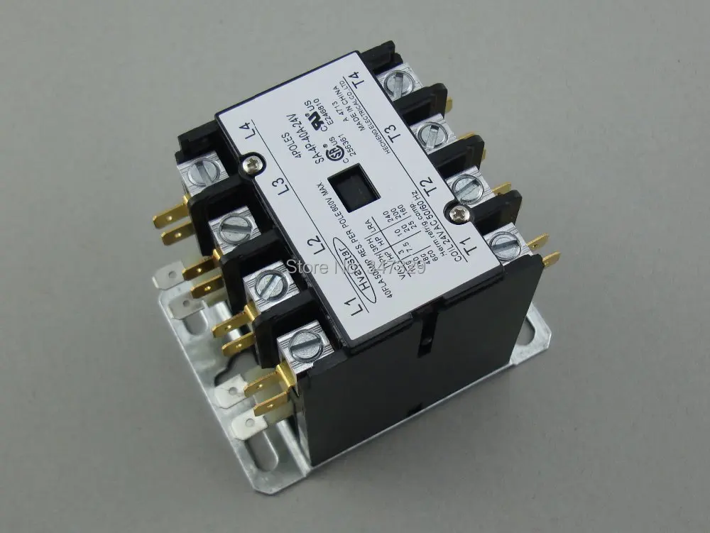 Hvacstar SA 4P 40A 24V Definite Purpose Contactor 4Poles 40FLA 24V AC