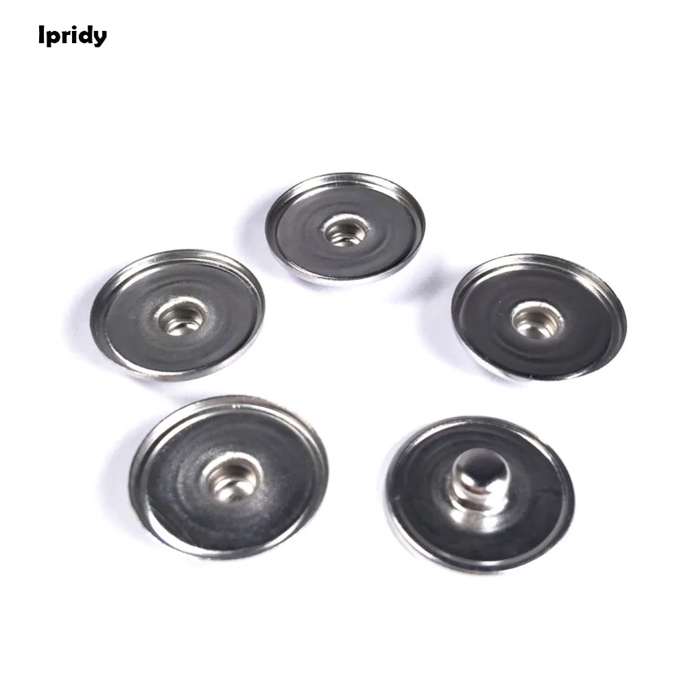 

50Pcs/lot Blank Tray Snap Brass Button Base Inner Size 18mm,knob: 5.6mm,Tray Thickness 1mm for jewelry findings