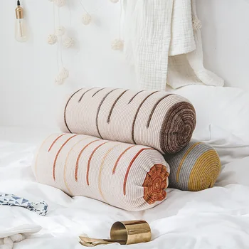 

Decorativos Para Sofa Striped Multifunction Waist Cushion Coussin De Salon Pillows For Chairs Sofa Car decoration pillow 20x58cm