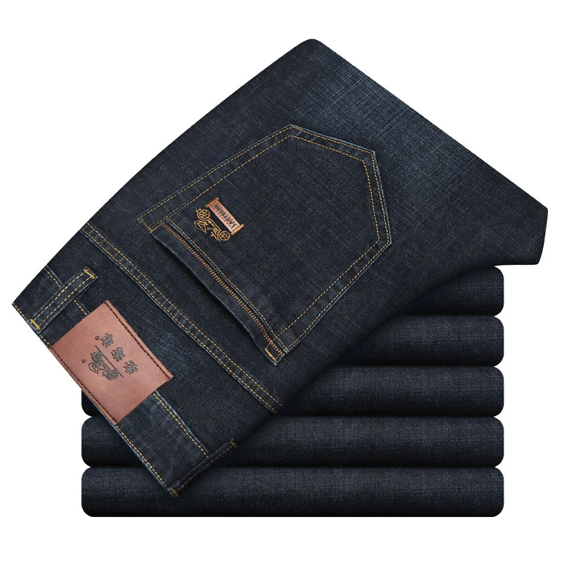 LAOYECHE бренд Новинка Весна Осень Европейский Американский стиль стрейч мужские джинсы Роскошные деловые джинсы Обычная посадка 9 цветов