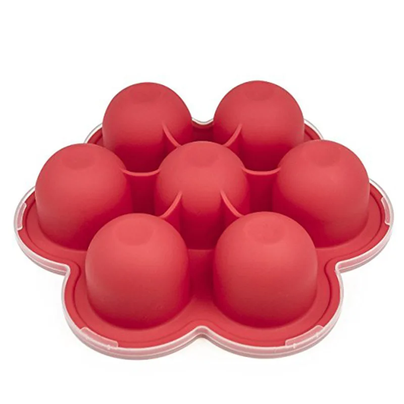 Силиконовая форма для льда с крышкой 1 шт. 7 отверстий|molde silicone|mold baby siliconemold silicone mold