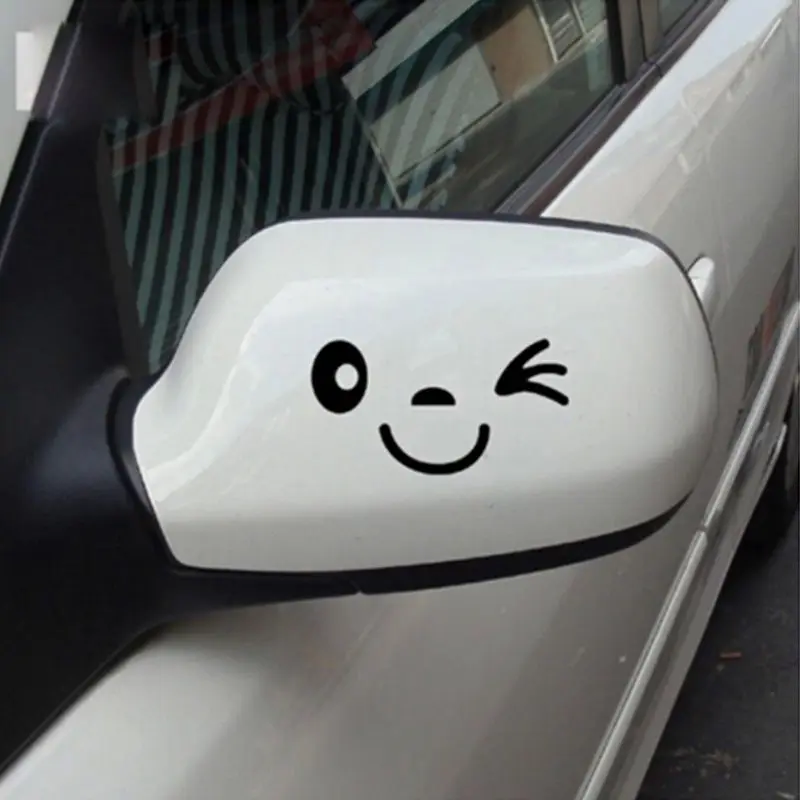 New Smile Face Design 3D Decal Decoration Sticker for Car Side Mirror
