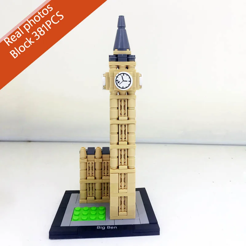 

Pogo Compatible legoe London Great Britain Big Ben 381PCS Architecture Building Blocks Bricks Educational Toys