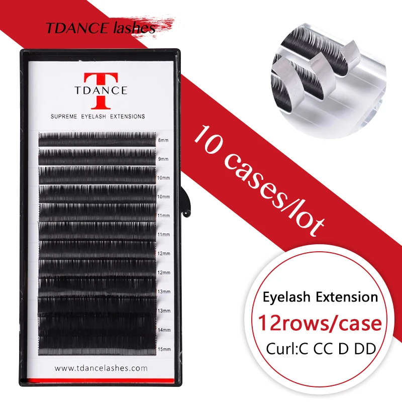 

TDANCE 10 PCS/LOT High quality eyelash extension mink eyelashes extension Natural eyelashes fake false eyelashes