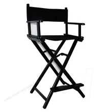 Металлический складной портативный черный стул для макияжа для студийной фотосъемки кресло руководителя из алюминиевого сплава профессиональное кресло для макияжа