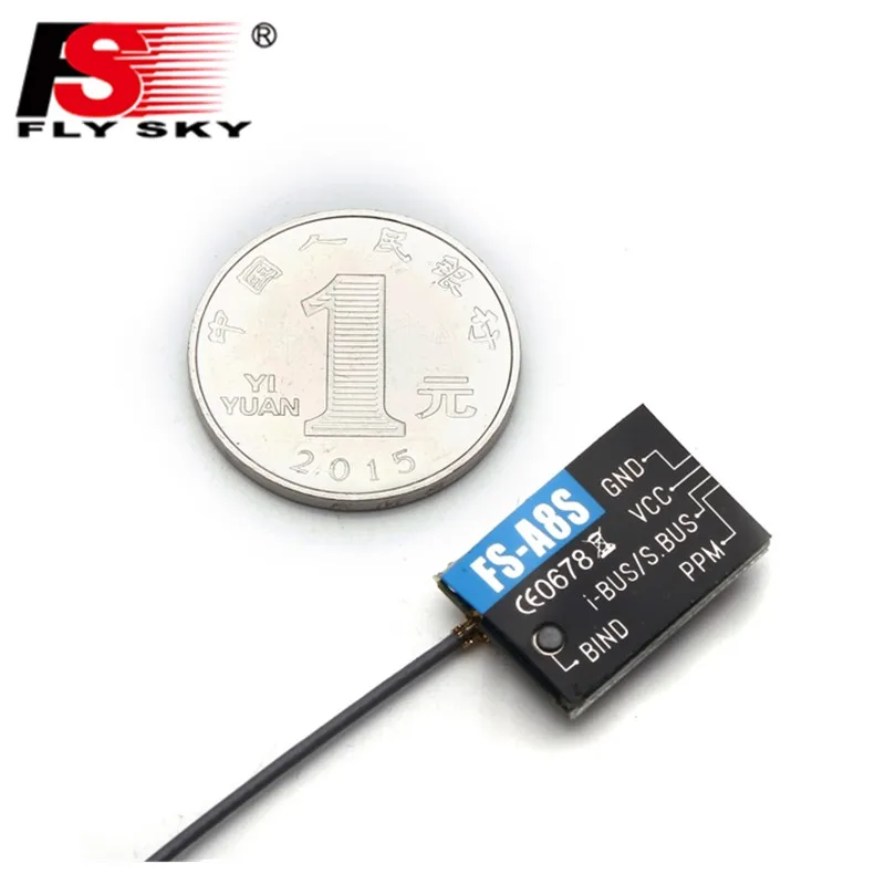 

Flysky FS-A8S 2.4G 8CH Mini Receiver with PPM i-BUS SBUS For RC Qaudcopter FPV Racing Drone Compatible FS-gt5 FS-i6 i6S FS-i6x