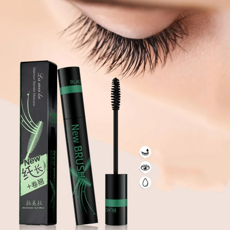 

4 D Smudge-Proof Mascara Waterproof Long Lasting Quick Dry Curling Eyelash Cream Cosmetic Mascara Waterproof
