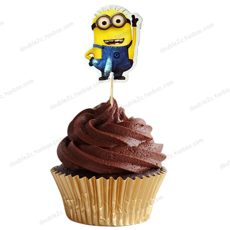 cupcake topper minion 1-2