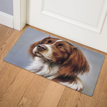 

Pet Dog PVC Leather Mats 46*76cm Waterproof Kitchen Rugs Non Slip Decor Wild Animal Elephant Tiger Door Mat Living Room Rugs