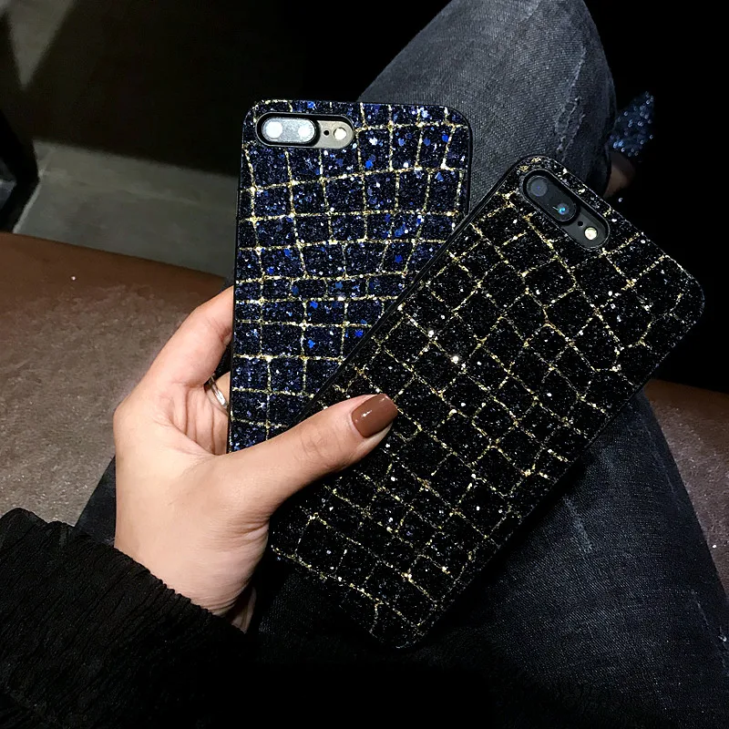 Жесткий шикарный роскошный брендовый чехол для iPhone X 10 6 6s 7 8 Plus тонкий сетчатый