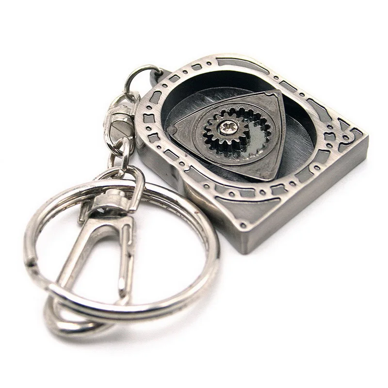 Creative Auto Part Model Spinning Rotary Engine KeyChain Key Chain Ring