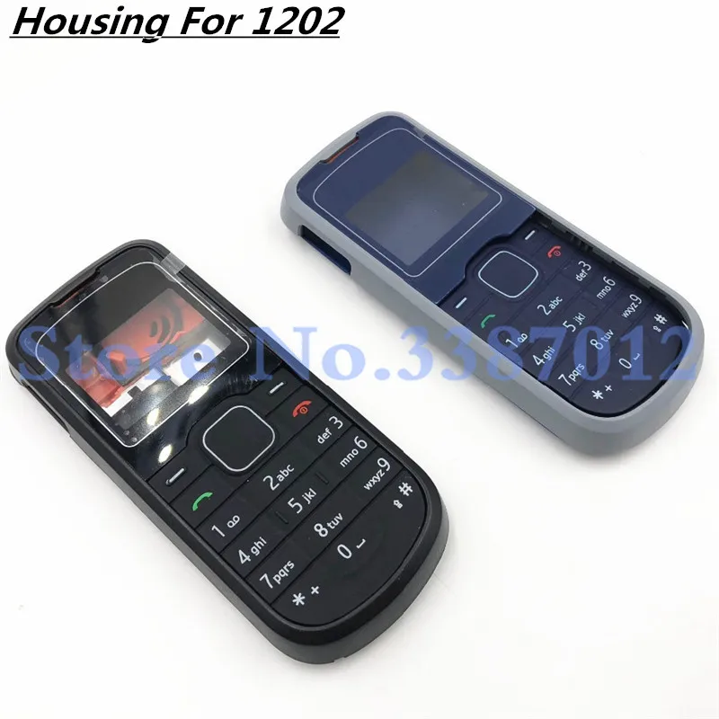 

For Nokia 1202 Housing Case Cover Front Frame+keypads+Battery Cover
