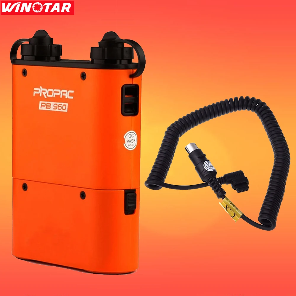 

NEW Godox PB960 Flash Power Battery Pack 4500mAh + Power Cable Cx For CANON GODOX YONGNUO Flash Speedlite--Orange