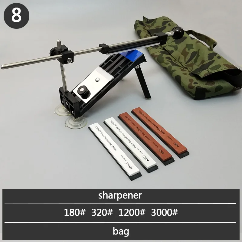 Кухонный нож фиксированный угол точилка профессиональный с Мульти Высокое качество камни точильный камень шлифовальный камень - Цвет: 8-sharpener 4S