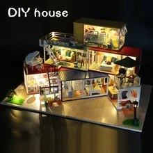 DIY деревянная модель кукольного домика ручной работы ремесло сборный домик игрушка с мебели и трансформер серии подарок для детей