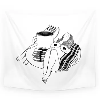 

Big Breakfast Wall Tapestry Cover Beach Towel Throw Blanket Picnic Yoga Mat Home Decoration
