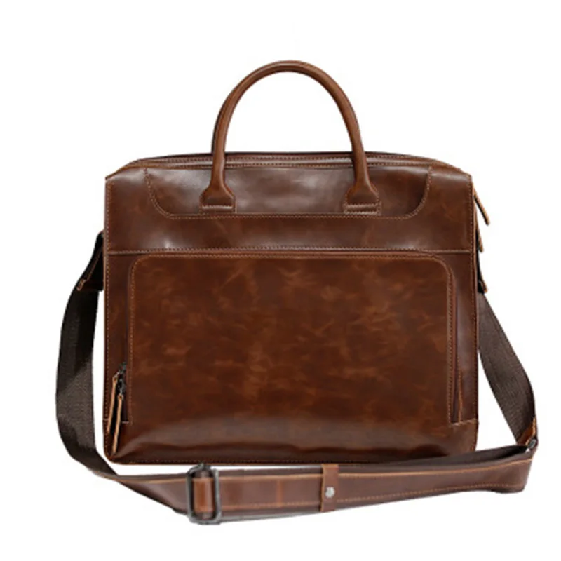 

HOLYBIRD Men PU Leather Crossbody Bag Comfortable Shoulder Bags Large Capacity with Business Bags