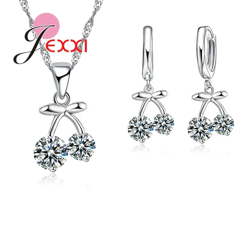 Pretty Women/Girls Jewelry Sets 925 Sterling Silver Cubic Zirconia