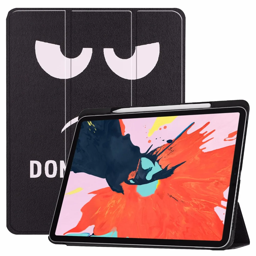 

Gligle Print Leather Case for iPad Pro 12.9 2018 Version tablet case cover with Pen Slot 200pcs/lot free shipping