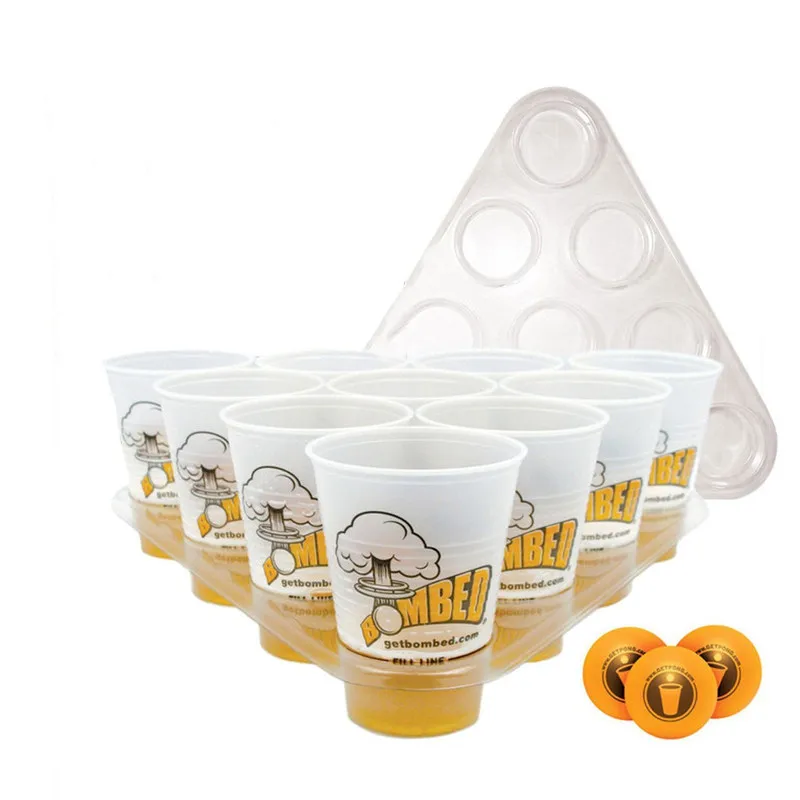 

Hot Sale Drinken Beer Pong Party Fun Kit 22 Cups 3 Balls For Adult Freinds Table Top Board Games Drinking Game Pub Bar BBQ Gift