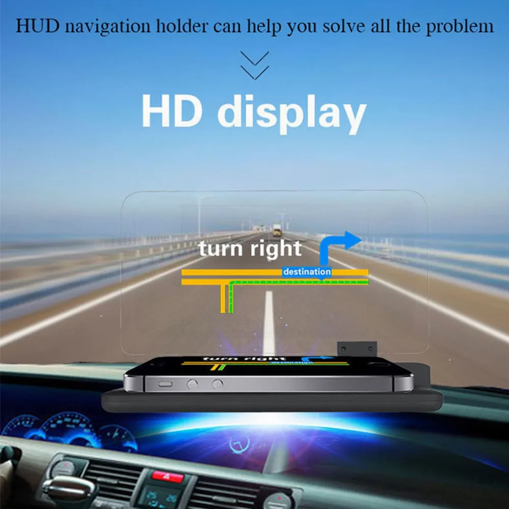 Kongyide Автомобильный держатель Универсальный H6 смартфон проектор HUD Дисплей Держатель Автомобильный gps Держатель нескользящий коврик Прямая поставка mar9