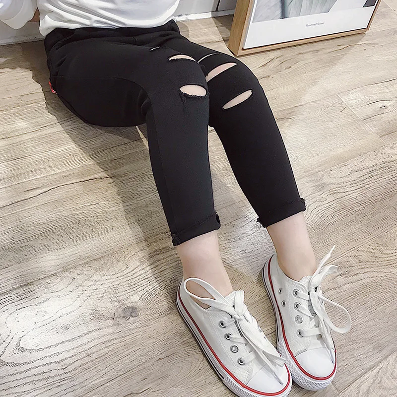 

Ripped Jeans For Girls 3 4 5 6 7 8 9 10 11 Years Toddler Girl Clothing 2018 New Fashion Autumn Kids Clothes Denim Pant Trousers