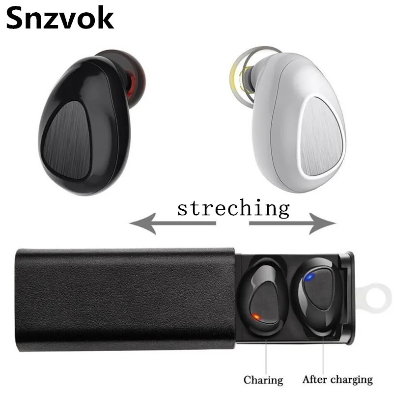 

Snzvok Mini Twins Stereo Wireless Bluetooth Earphone with portable charging socket earphone used for iPhone Xiaomi Samsung phone
