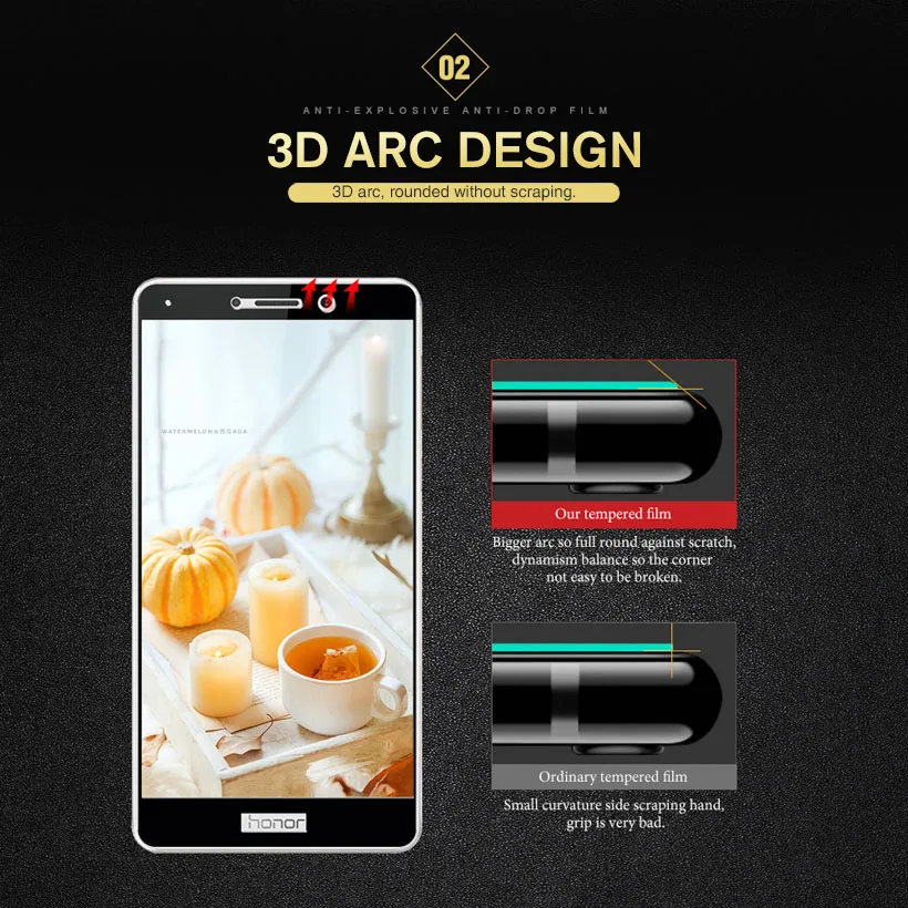 Uppbo 3D Защитное стекло для Huawei Honor Play закаленное 6X экрана телефона COR AL00 AL10|Защитные