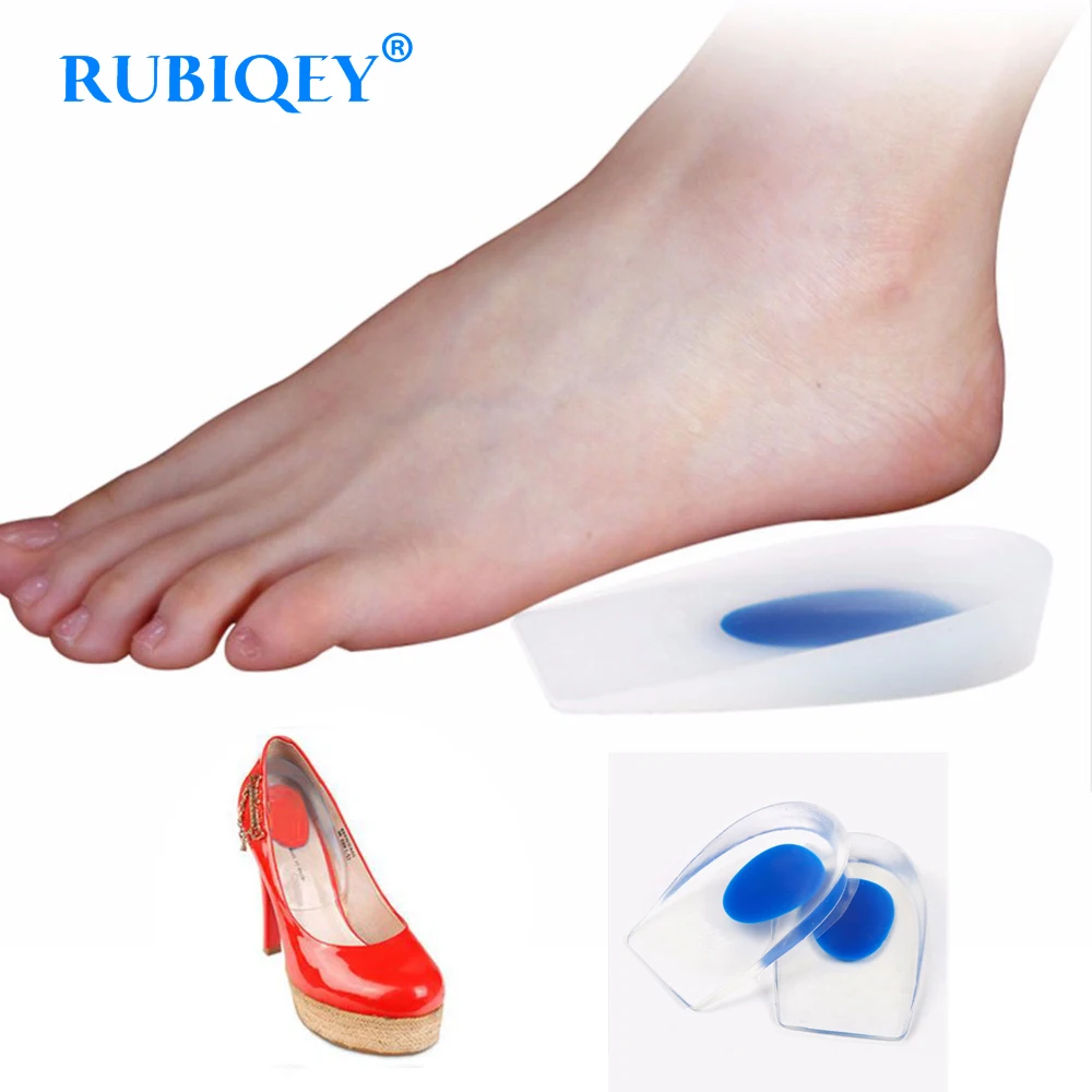 

2018 Heel Pain Spur Silicone Gel Shoes Pads Cushion Heel Cup Insoles Massager Inserts