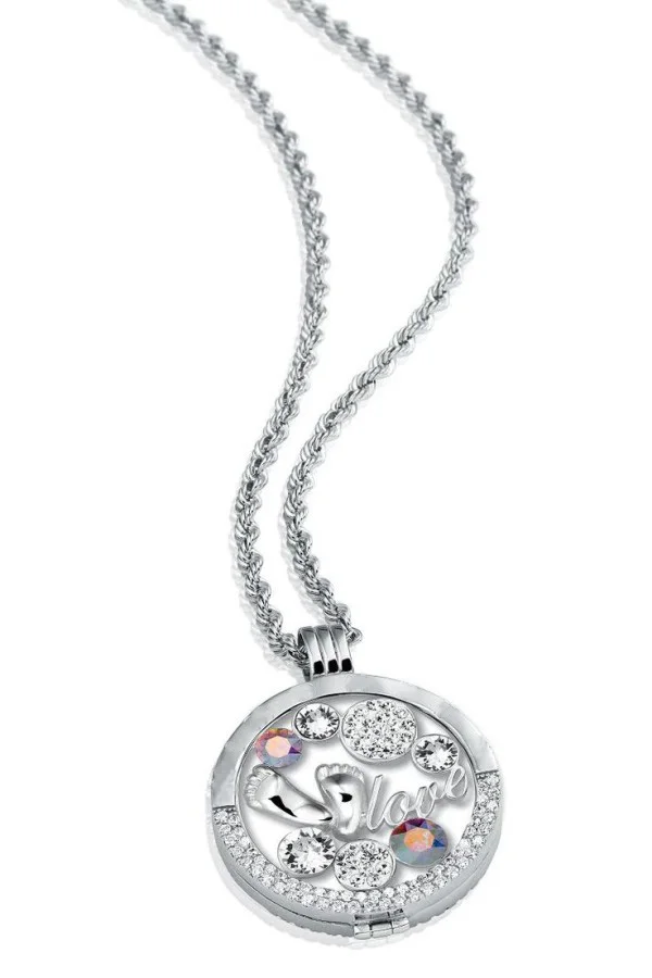 Vinnie Design Jewelry Pendant Necklace Silver Deluxe My Coin Holder