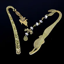 1 шт. Новая модная Винтажная закладка Русалка, украшенный бусинами Феи Бабочки ретро металлические закладки корейские канцелярские товары