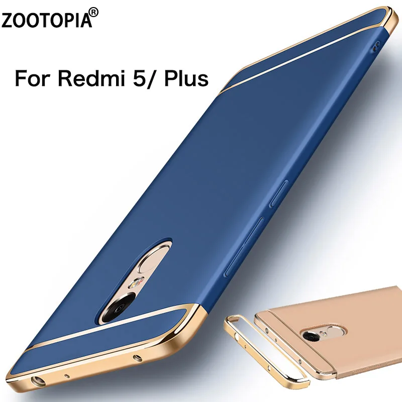 3 в 1 полный Чехол для Xiaomi Redmi 5 Жесткий Бампер матовый чехол на Plus Fundas