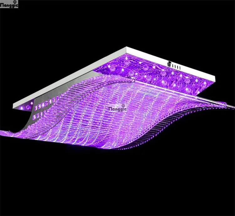 modern crystal chandelier led color change with remote remote control led lights