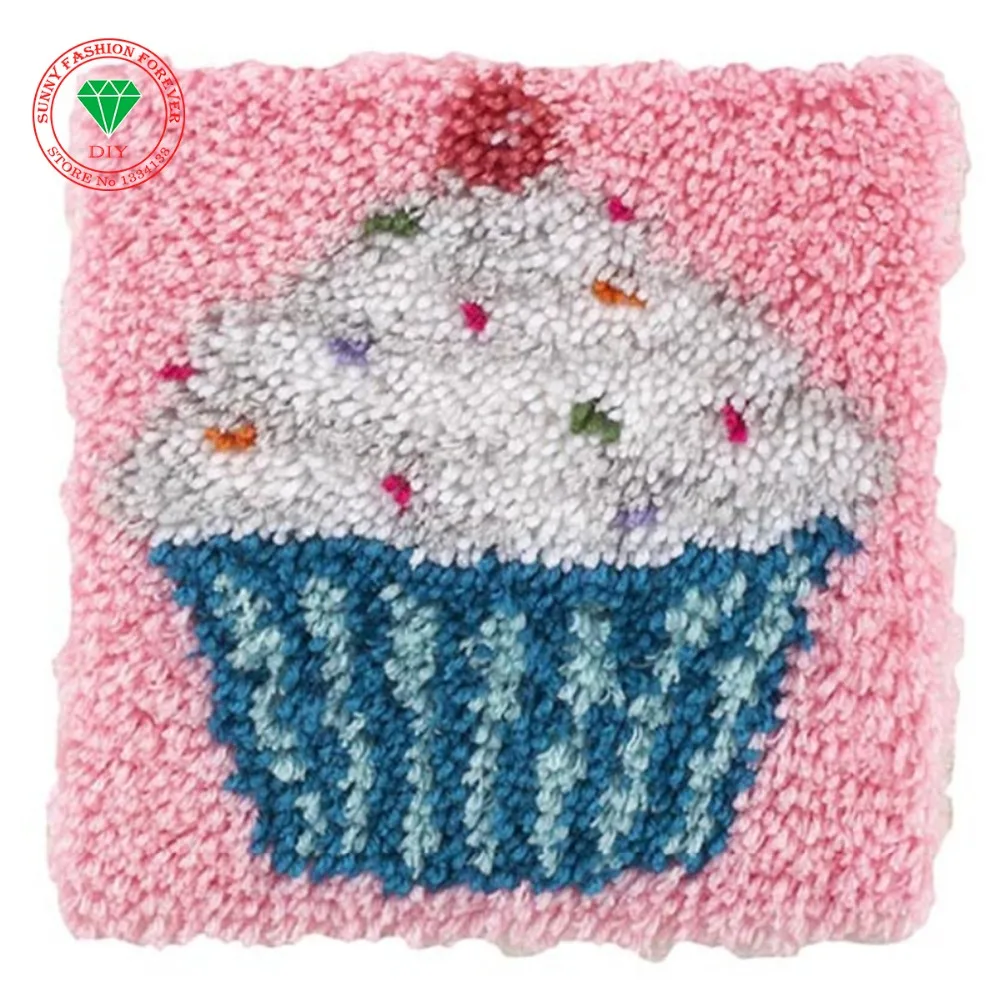 ice cream Needlework Latch hook rug kits Pillowcase Diy Carpet embroidery cross stitch thread