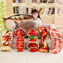 6 Kinds Of real life Food Plush Pillow Cushion Funny Food Nap Pillow Creative Kids Toy Birthday Gift For Children High Quality