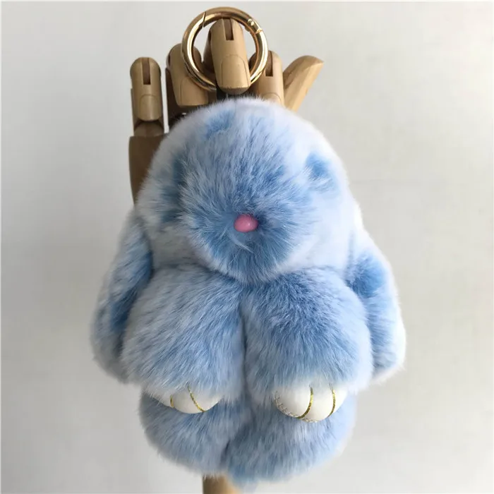 Begood Rabbit Fluffy Pom Pom Rex Bunny Keychain