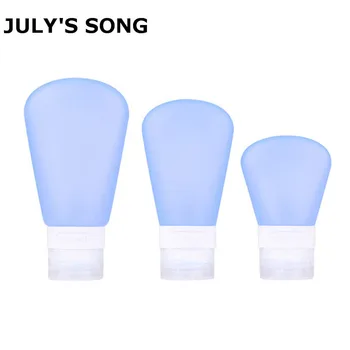 

3Pcs Traveler Packing Shampoo Container Press Bottles Portable Silicone Refillable Bottles Travel Accessories Set