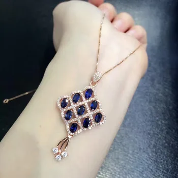 

2017 Collares Qi Xuan_Dark Blue Stone Fashion Pendant Necklace_Real Necklace_Quality Guaranteed_Manufacturer Directly Sales