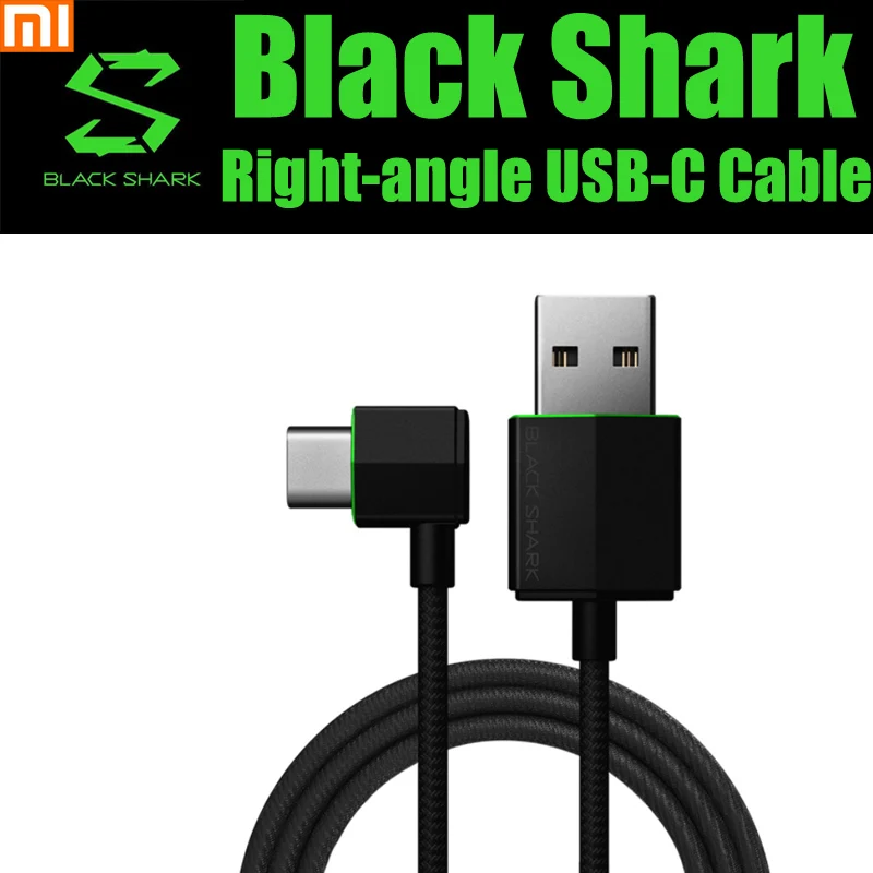 

BL07 XiaoMi black shark Right Angle USB Type C Date Cable 2nd Special Gaming USB C Cable Nylon Weave 3A Quick Charge