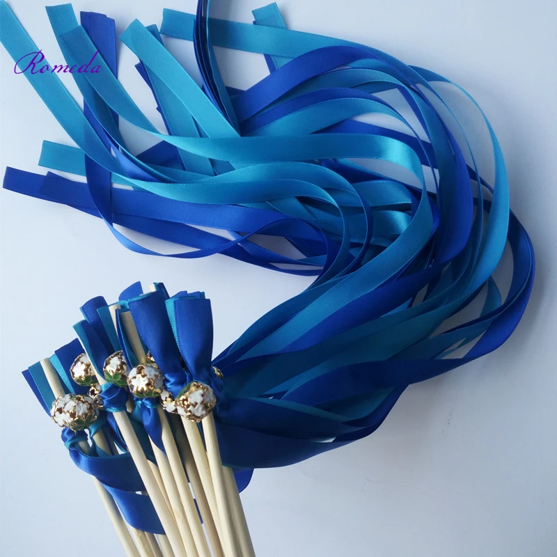 Новые ярко синие блестящие палочки с красочным колокольчиком для