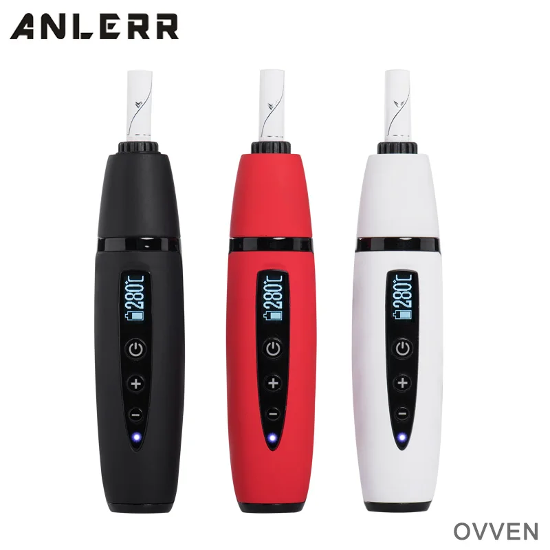 

Original ANLERR OVVEN Herbal Kit Electronic Cigarette Baking Dry Herb Vaporizer Kit with OLED Screen TC Vape vs Pathfinder