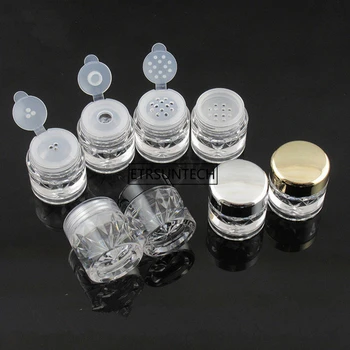 

Plastic Powder Cosmetic Bottle Empty 3ml Small Women Cosmetic Jar Container Refiilable Packaging bottle F2123