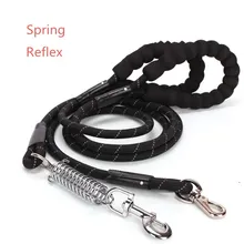 

Adore Pet Dog Leash Metal Leads Reflective Large Dog Harness Dog Collars Rope Buffer Spring Pet Traction Rope free shipping