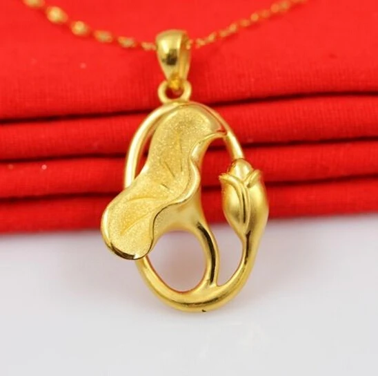 

Hot sale New Authentic 999 24K Yellow Gold Pendant / 3D Best 24K Heart Pendant / 2.8g